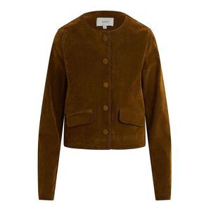 Joe's Jeans Womens The Lady Like Flocked Jacket Medium Bronze Brown - NWT $258